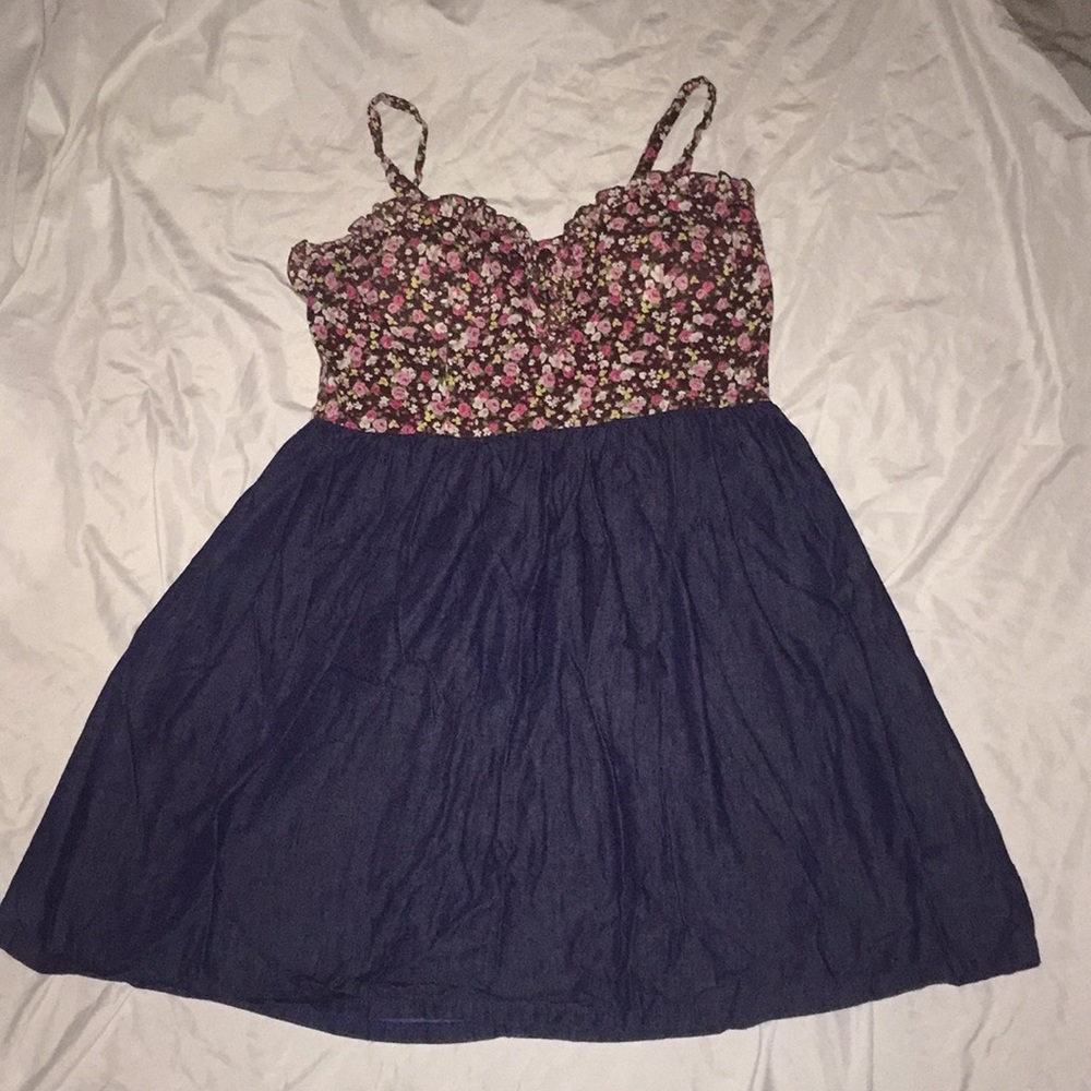 Twenty one sweetheart floral jean dress